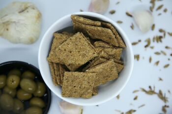 Crackers aux Drêches - Olives vertes et ail vrac 2kg 2