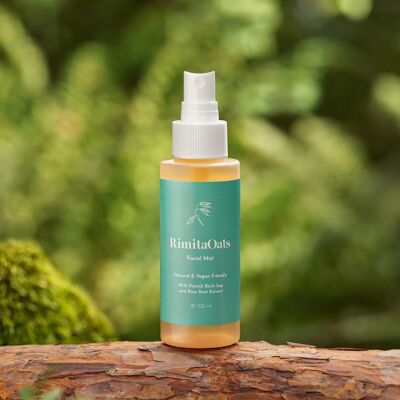 RimitaOats Facial Mist 100 ml - anti-luce blu, naturale e vegano, anche sopra il trucco