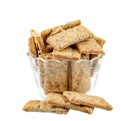 NEU für 2024: Bio-Oregano-Buchweizen-Cracker – Einzelbeutel mit 110 g