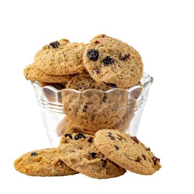 Biscuits bio Cranberries Raisins - Vrac en poche de 3Kg