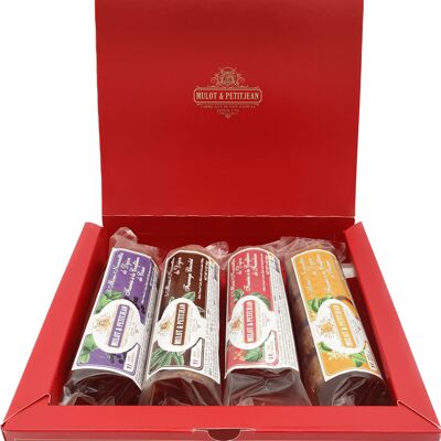 MINI-LEBKUCHEN-NONNETS MIT MARMELADE GEFÜLLT - SAMMLERBOX 4 ROLLEN MIT 5 SORTIERTEN MINI-NONNETS