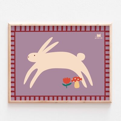 Póster - decoración del hogar - Conejo Blanco