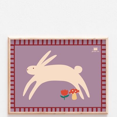 Póster - decoración del hogar - Conejo Blanco