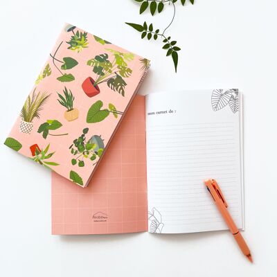 Plants notebook recycled paper 48 pages A5 format