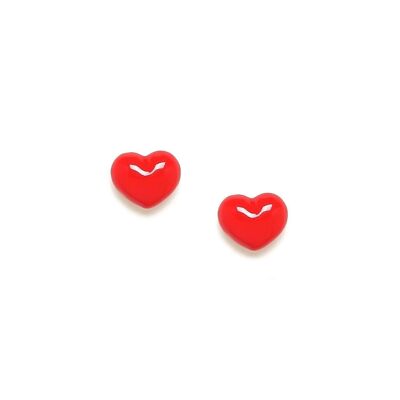 ANGEL HEART orecchini con chip a cuore rosso
