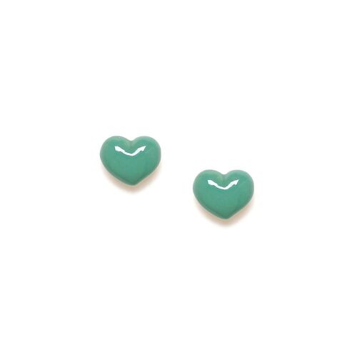 ANGEL HEART   boucles d'oreilles puces coeur menthol