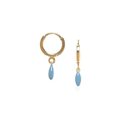 BERRY mini hoop earrings-blue