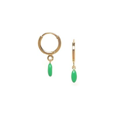 Pendientes de aro mini BERRY-verde