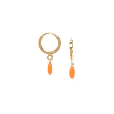 BERRY mini hoop earrings-orange