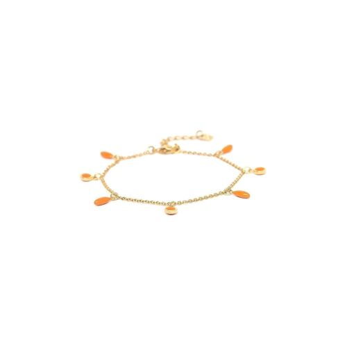 BERRY   bracelet ajustable multipampilles oranges