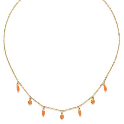 Collana multi-nappa regolabile BERRY / arancione