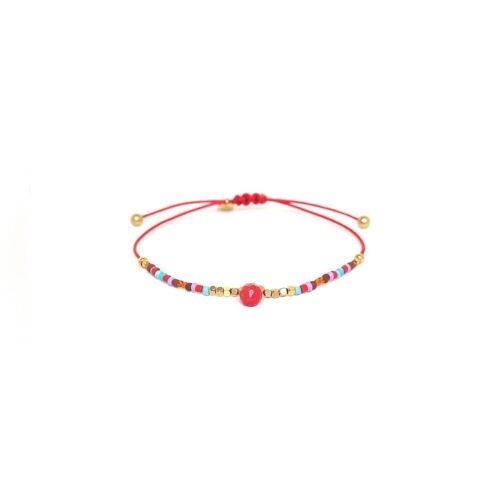 SERENITY   bracelet macramé rouge