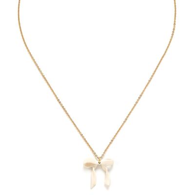 SUZY Halskette mit großem Knoten / Ecru