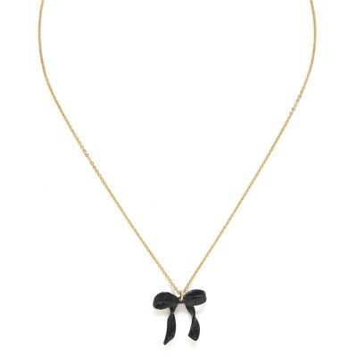 SUZY bow necklace large model / black