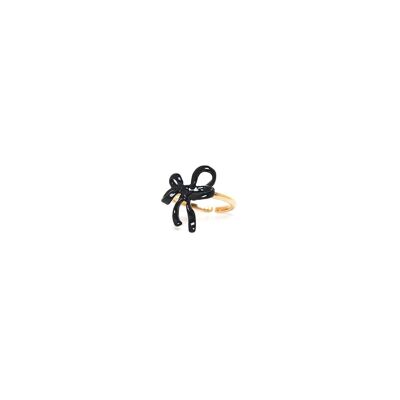 SUZY adjustable knot ring / black