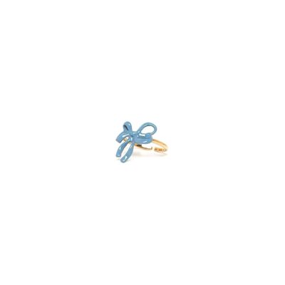 SUZY adjustable knot ring / blue