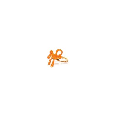 SUZY adjustable knot ring / orange