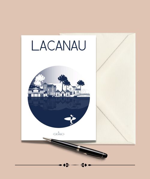Carte Postale LACANAU La Ville  - 15x21cm