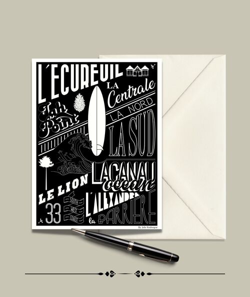 Carte Postale LACANAU Les Plages  - 15x21cm