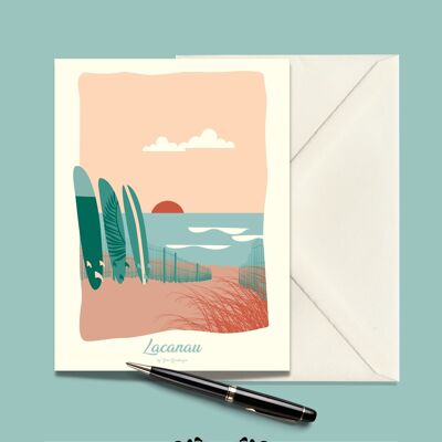 Postal Atardecer de LACANAU - 15x21cm