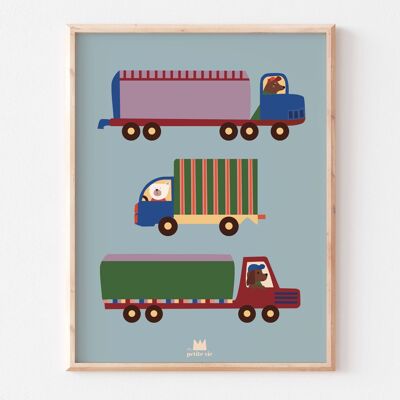 Poster - home decoration - Trucks