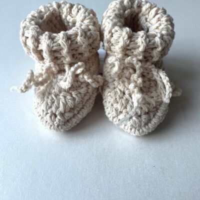 Wool baby booties