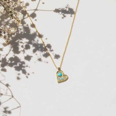 FEELING blue howlite heart pendant necklace