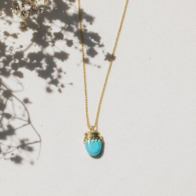 FEELING long blue howlite pendant necklace