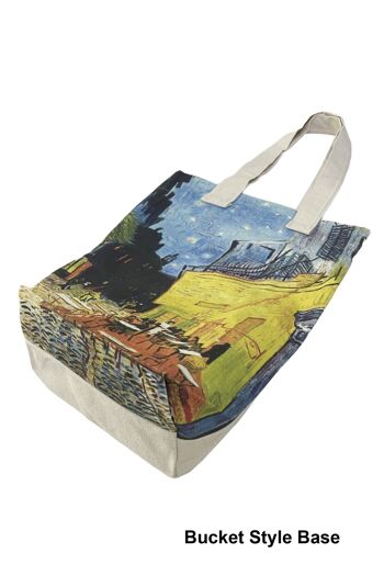 Van Gogh Nuit étoilée sur le Rhône Art Sac fourre-tout en coton (Pack de 3) 3