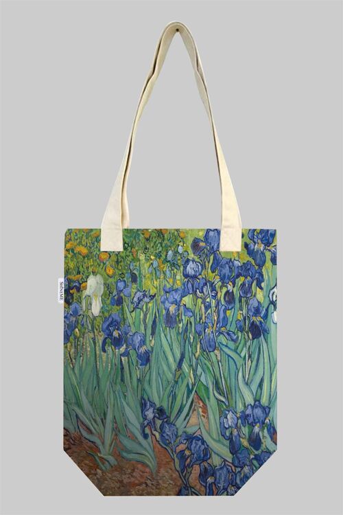 Van Gogh Irises Art Print Cotton Tote Bag (Pack of 3)