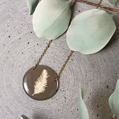 Chamerolles reversible necklace – feather 0959