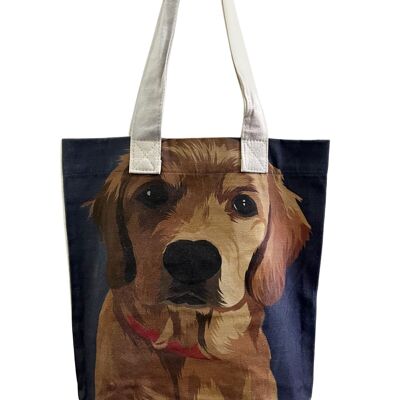 Labrador Dog Print Cotton Tote Bag (Pack of 3)