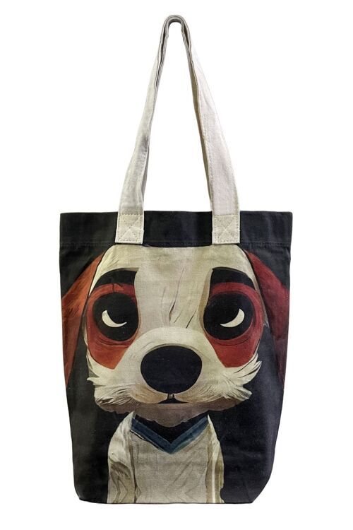 Jack Russell Dog Print Cotton Tote Bag (Pack of 3)