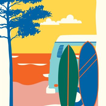 Carte Postale LES LANDES Les Surfs - 15x21cm 4