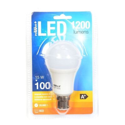 B22 LED bulb 15W 3000K