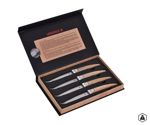 Couteaux à steak coffret de 4 pièces bois hetre