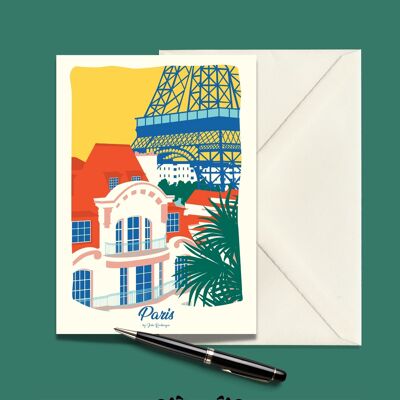 Postcard PARIS The Roofs - 15x21cm