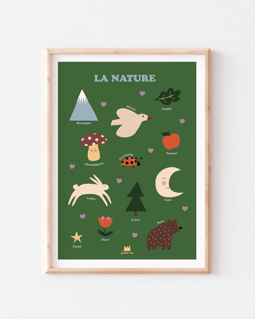 Affiche pédagogique - décoration enfant - La nature