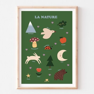 Cartel educativo - decoración infantil - Naturaleza