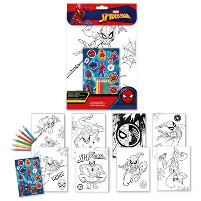 Spiderman Coloring Set + Stickers