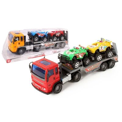 18 Cm Truck Shell with Trailer and 2 Buggy