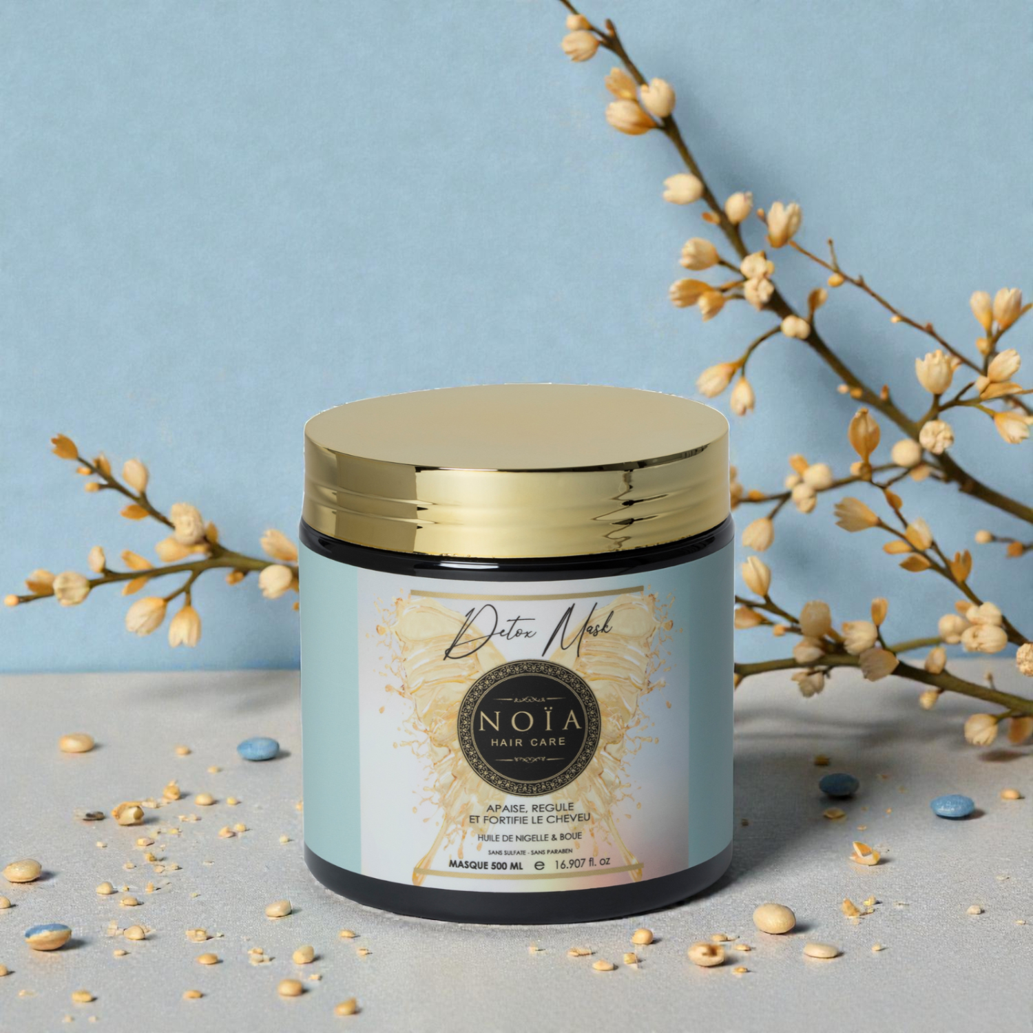 Coffret Detox NOÏA Hair – Routine Purifiante & Rééquilibrante – Shampoing, Masque, Sérum & Peigne de Voyage