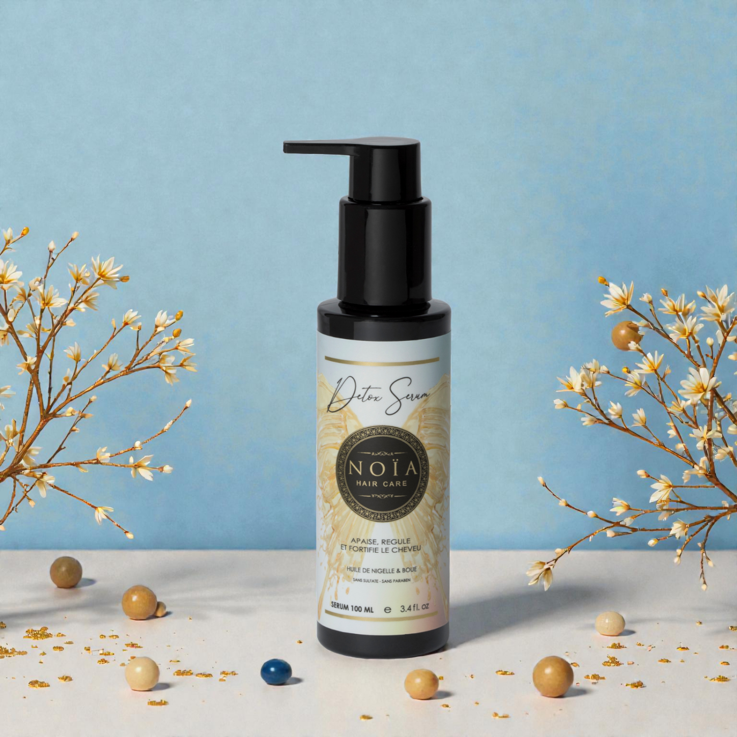 Coffret Detox NOÏA Hair – Routine Purifiante & Rééquilibrante – Shampoing, Masque, Sérum & Peigne de Voyage
