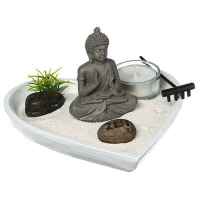 Jardin Zen Coeur 17 X 16,5 X 3 Cm