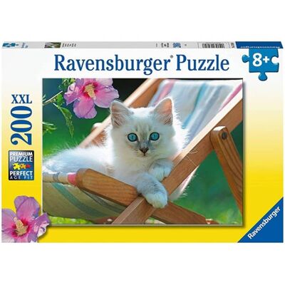 Ravensburger - puzzle 200 p xxl - gatito blanco