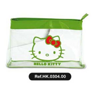 Green Beach Bag HELLO KITTY 28 x 17 Cm