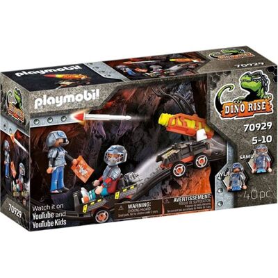 Playmobil - Vehículo. Disparando a la mina Dino