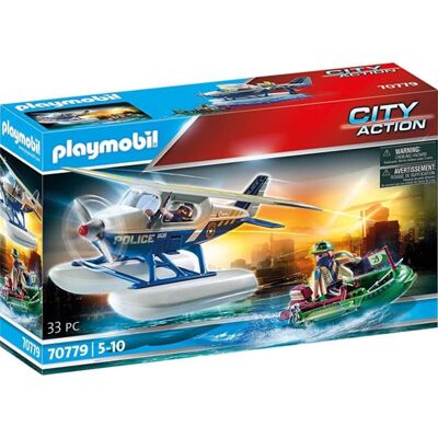 PLAYMOBIL - Polizei-Wasserflugzeug und Bandit