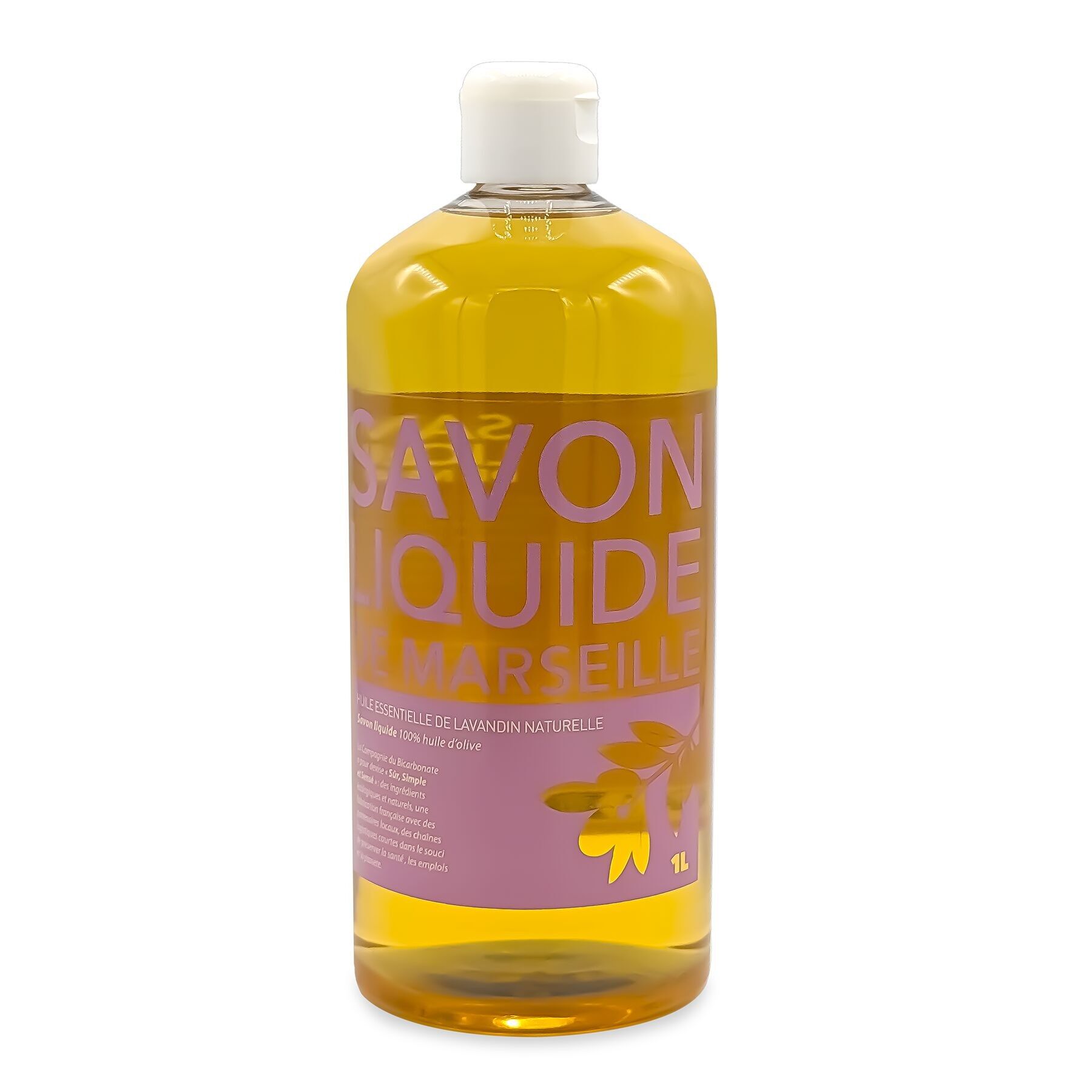 Jabón líquido de Marsella - Con aceite esencial de Lavandín - 1L