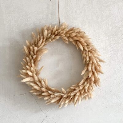 Dried flower wreath Lagurus Thanksgiving